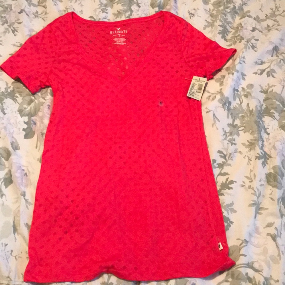 AMERICAN Eagle Polka Dot Sheer TShirt